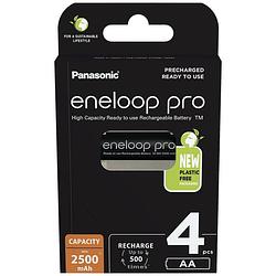 Foto van Panasonic eneloop pro hr06 oplaadbare aa batterij (penlite) nimh 2500 mah 1.2 v 4 stuk(s)