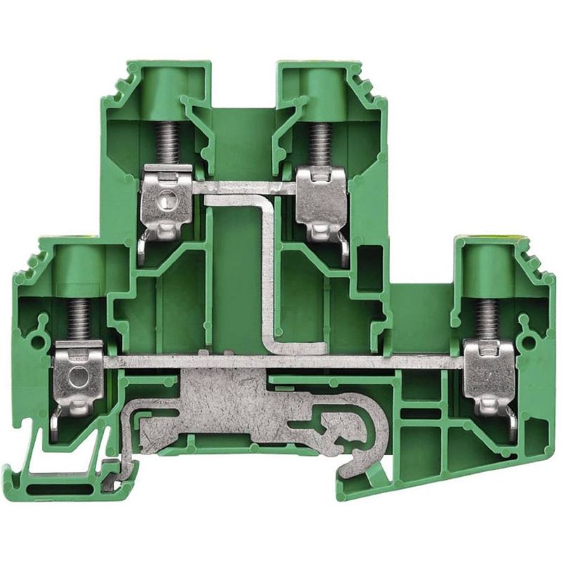 Foto van 2-lagige randaardeklem weidmüller wdk 10 pe 1415470000 groen, geel 50 stuk(s)