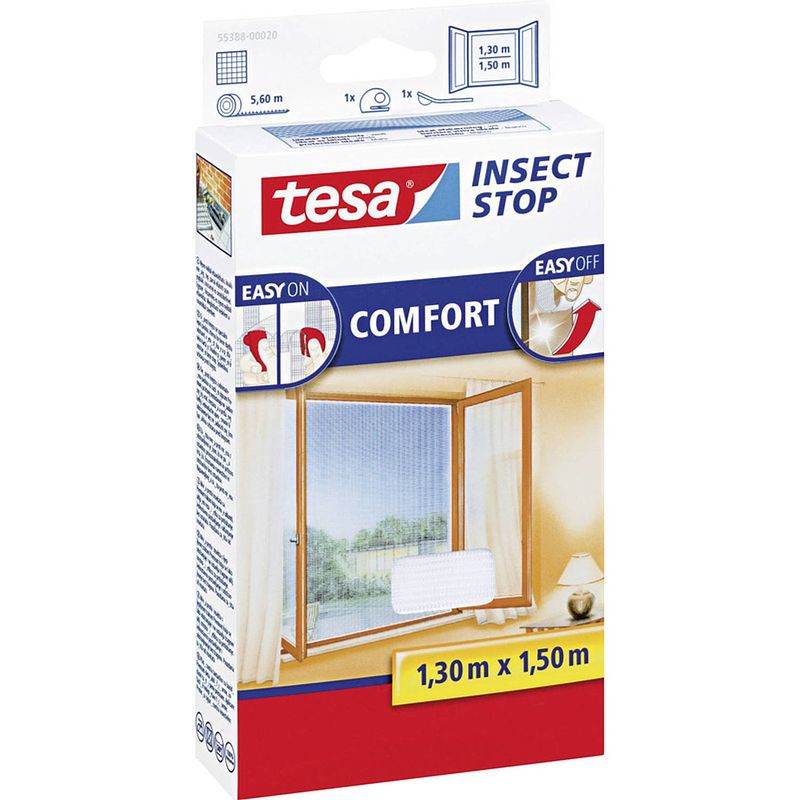 Foto van Tesa vliegenraam 'scomfort's wit 1,30 x 1,50 m