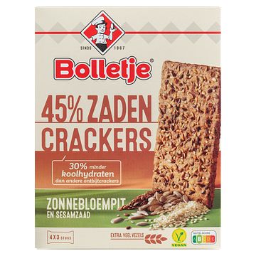 Foto van Bolletje 45% zadencrackers zonnebloempit bij jumbo