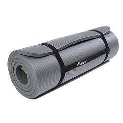 Foto van Yoga mat grijs, 190x100x1,5 cm dik, fitnessmat, pilates, aerobics