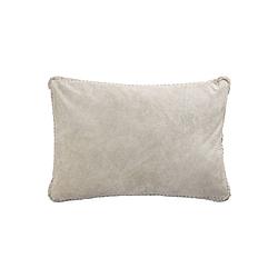 Foto van Ptmd suky taupe suede leather cushion rectangle