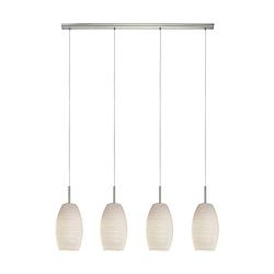 Foto van Eglo batista 3 hanglamp - e27 - 102 cm - nikkel-mat/wit