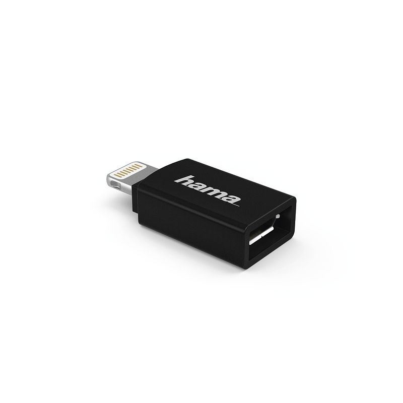 Foto van Hama micro-usb naar lightning-adapter it oplader zwart