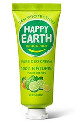 Foto van Happy earth pure deo cream bergamot