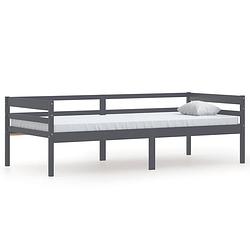 Foto van Vidaxl bedframe massief grenenhout donkergrijs 90x200 cm