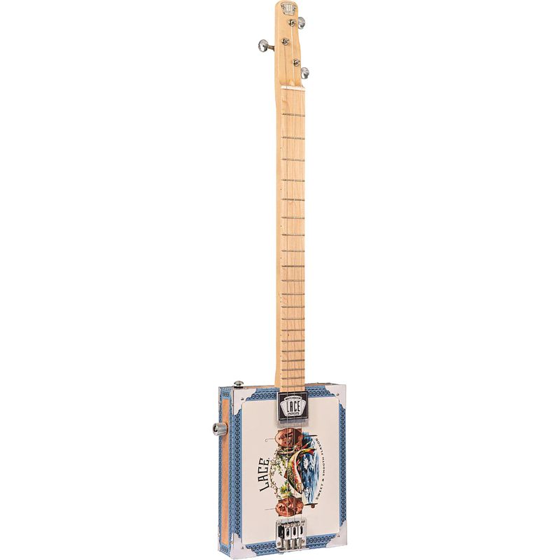 Foto van Lace cigar box guitar gone fishin' 3-string 3-snarige elektrische gitaar