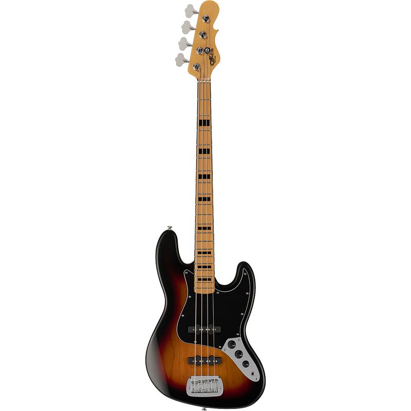 Foto van G&l tribute series jb 3-tone sunburst elektrische basgitaar