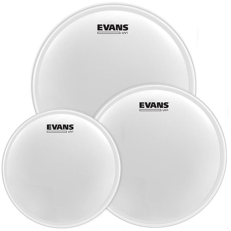 Foto van Evans etp-uv1-r uv1 coated rock tom pack 10-12-16 vellenset