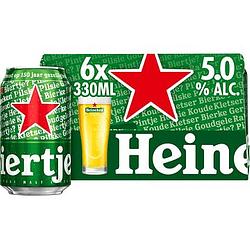 Foto van 2e halve prijs | heineken bier blik 6 x 330ml aanbieding bij jumbo