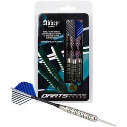 Foto van Abbey darts dartpijlen steeltip nikkel zilver/blauw 22 gr