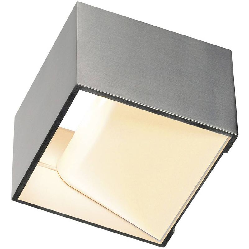 Foto van Slv slv 1000640 led-wandlamp 12 w aluminium, wit