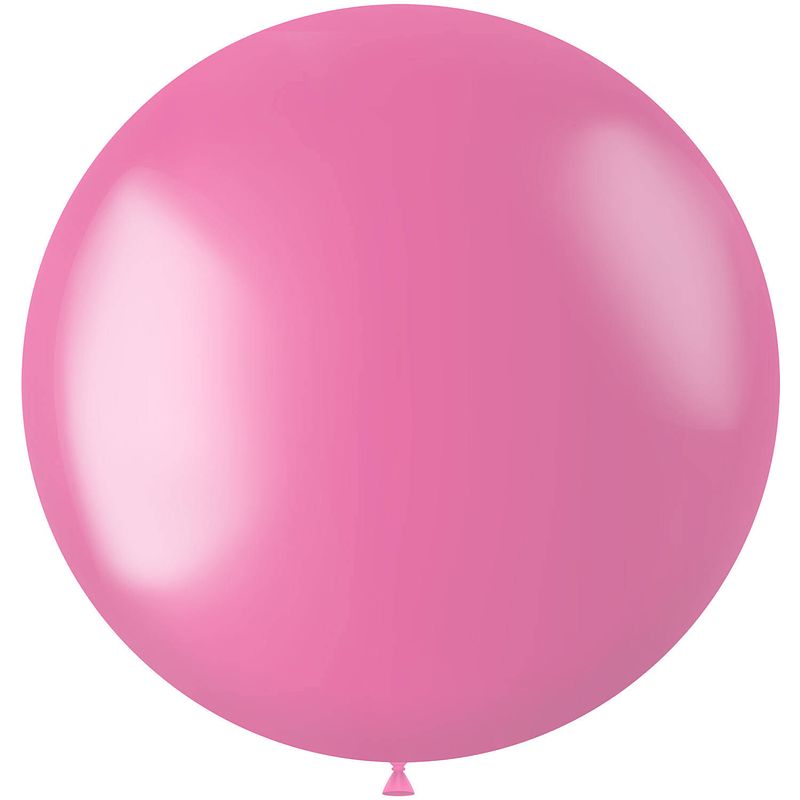 Foto van Folat ballon metallic 78 cm latex roze