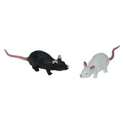 Foto van Halloween - rubberen nep rat 11 cm wit - fopartikelen
