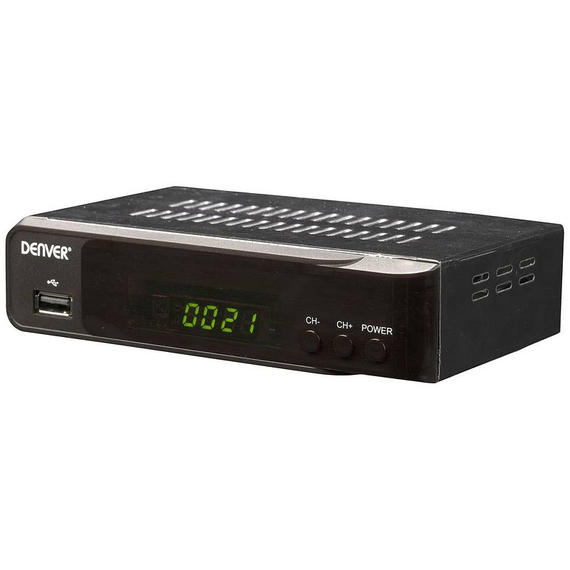 Foto van Denver dvbs-207hd hd-satellietreceiver front-usb, geschikt voor lan aantal tuners: 1