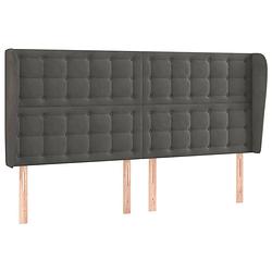 Foto van The living store hoofdbord - bedaccessoires - 163 x 23 x 118 cm - zacht fluweel