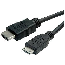 Foto van Roline green hdmi aansluitkabel hdmi-a stekker, hdmi-mini-c stekker 2 m zwart 11445580 halogeenvrij hdmi-kabel