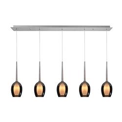 Foto van Light & design - hanglamp - industrieel - metaal en glas - nikkel - voor binnen - woonkamer - eetkamer - slaapkamer -