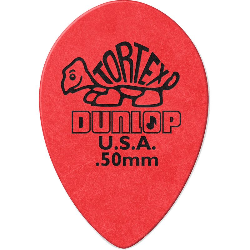 Foto van Dunlop 423r050 tortex small teardrop 0.50 mm (set van 36)