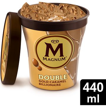 Foto van Magnum ijs double gold caramel billionaire pint 440ml bij jumbo