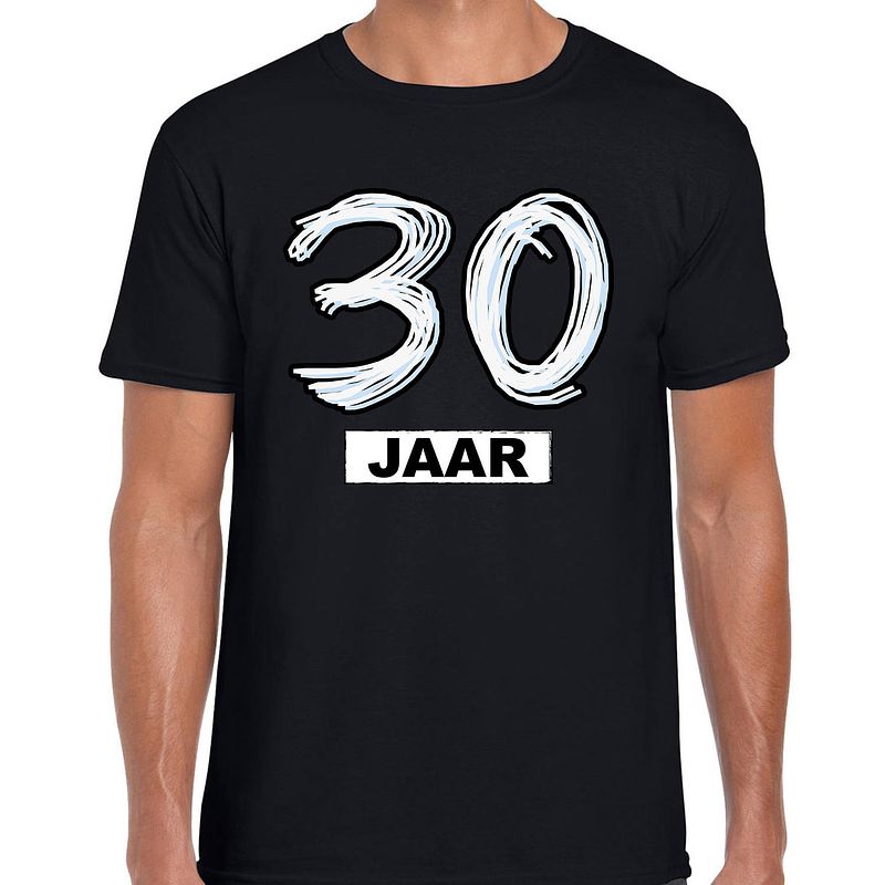 Foto van 30 jaar verjaardag cadeau t-shirt zwart voor heren xl - feestshirts