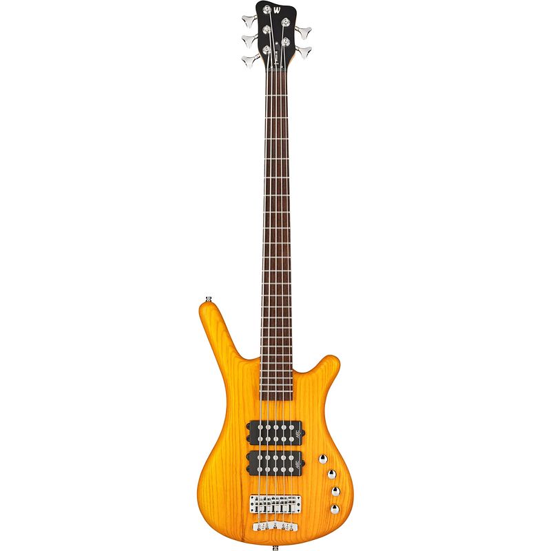 Foto van Warwick rockbass corvette $$ 5-string honey violin transparent satin 5-snarige elektrische basgitaar met gigbag