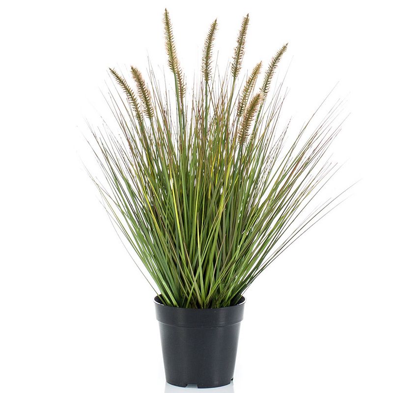 Foto van Kunstplant groen gras sprieten 58 cm. - kunstplanten
