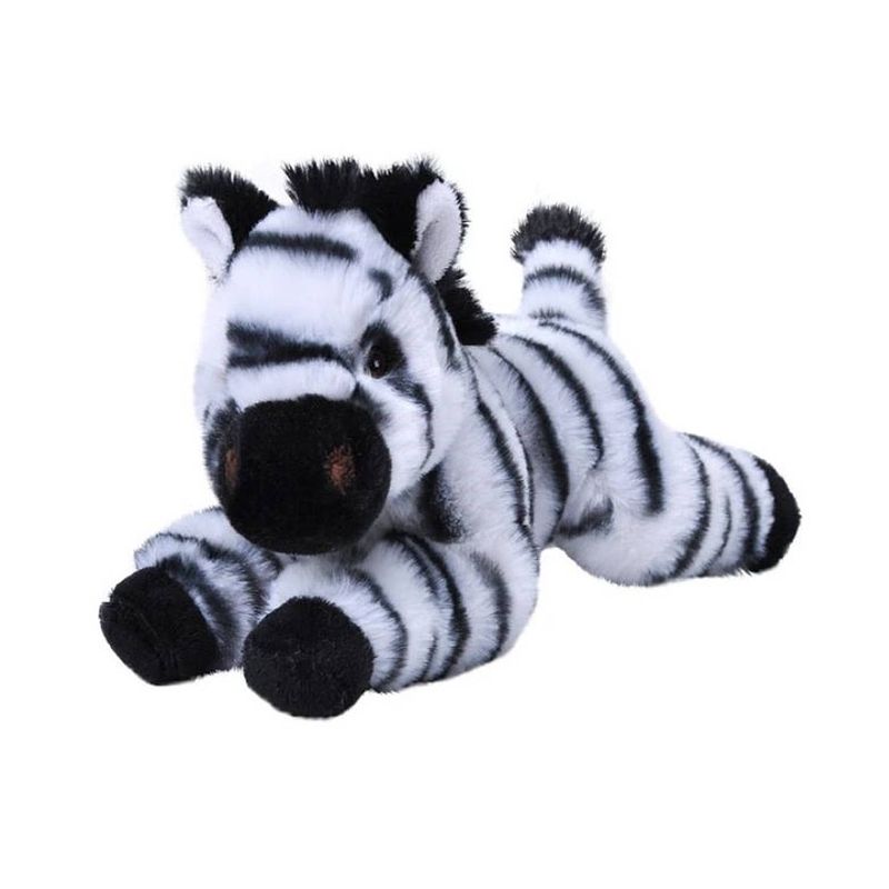 Foto van Wild republic knuffel zebra ecokins mini junior 20 cm pluche wit/zwart