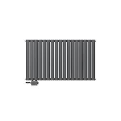 Foto van Paneelradiator dubbellaags 600x1020 mm antraciet met universele aansluitset ml-design