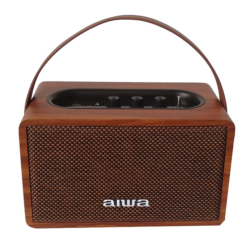 Foto van Aiwa mi-x100 retro bluetooth speaker 20 watt - bruin