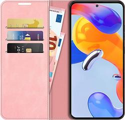 Foto van Just in case wallet magnetic xiaomi redmi note 11 pro 5g book case roze