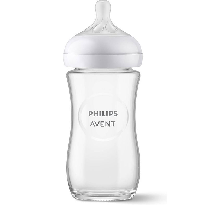 Foto van Philips avent - glas babyfles - natural response - 1 stuk - 240ml