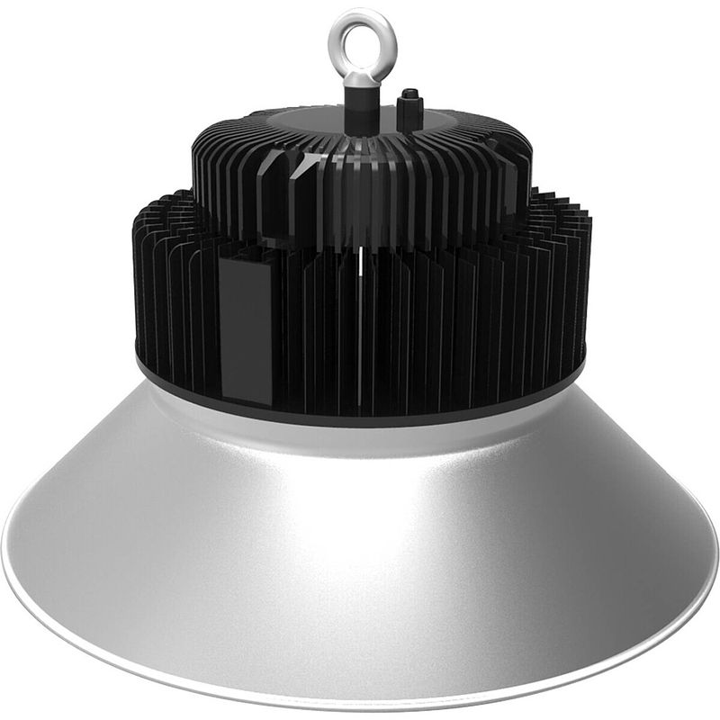 Foto van Led ufo high bay 200w - aigi mania - magazijnverlichting - waterdicht ip65 - helder/koud wit 6000k - mat zwart -