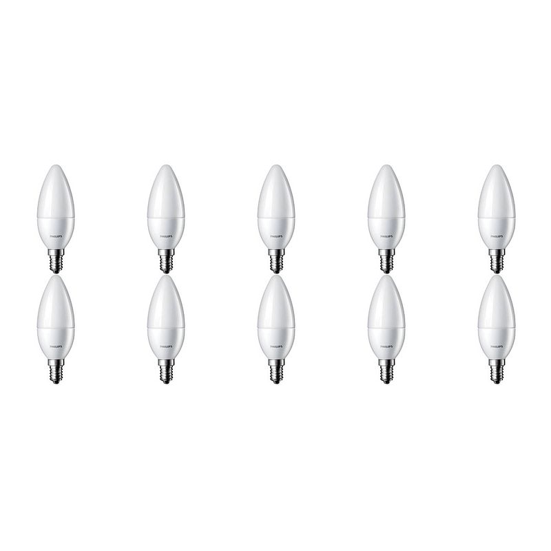 Foto van Philips - led lamp 10 pack - corepro candle 827 b35 fr - e14 fitting - 4w - warm wit 2700k vervangt 25w