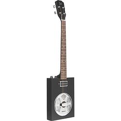 Foto van J.n guitars cask puncheon resonator cigar box 4-snarige gitaar