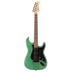 Foto van Fazley outlaw series sheriff basic sss green elektrische gitaar met gigbag