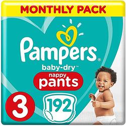 Foto van Pampers baby-dry pants luierbroekjes - maat 3 (6-11 kg) - 192 stuks - maandbox