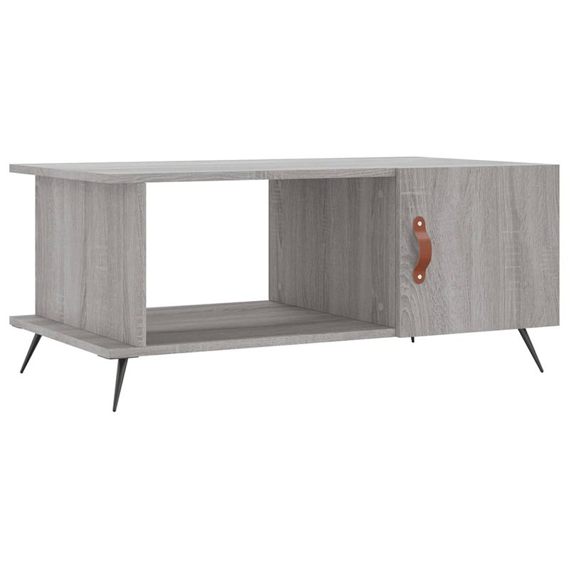 Foto van Vidaxl salontafel 90x50x40 cm bewerkt hout grijs sonoma eikenkleurig