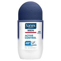 Foto van Sanex men active control 48h anti transpirant deodorant roller 50ml bij jumbo