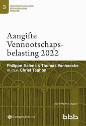Foto van 3-aangifte vennootschapsbelasting 2022 (gedrukte versie) - christ taghon, philippe salens, thomas vanhaecke - paperback (9789463713801)