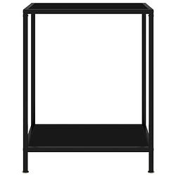 Foto van The living store wandtafel zwart - 60 x 35 x 75 cm - gehard glas en gepoedercoat staal