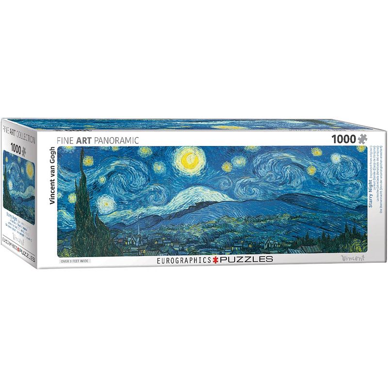 Foto van Eurographics puzzel starry night - vincent van gogh panorama - 1000 stukjes