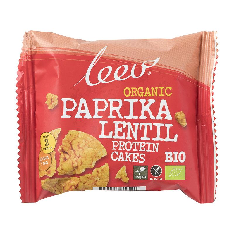 Foto van Leev bio cakes - linzen en paprika - 54 gram