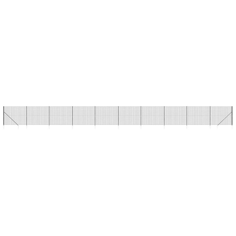 Foto van Vidaxl draadgaashek met grondankers 1,6x25 m antracietkleurig
