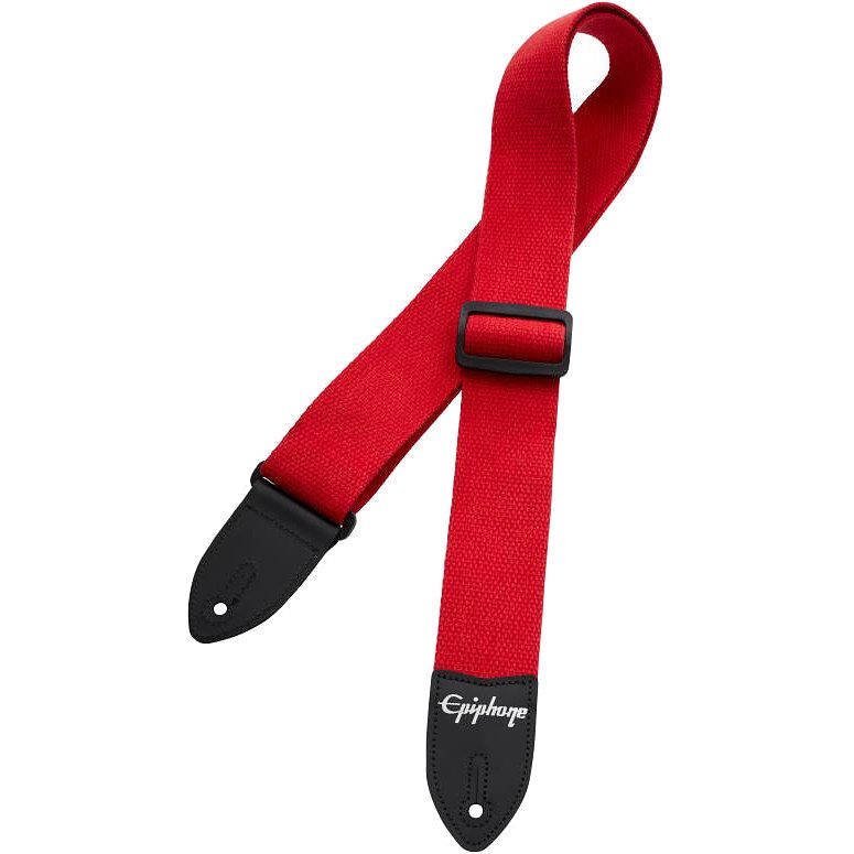 Foto van Epiphone cotton guitar strap red gitaarband