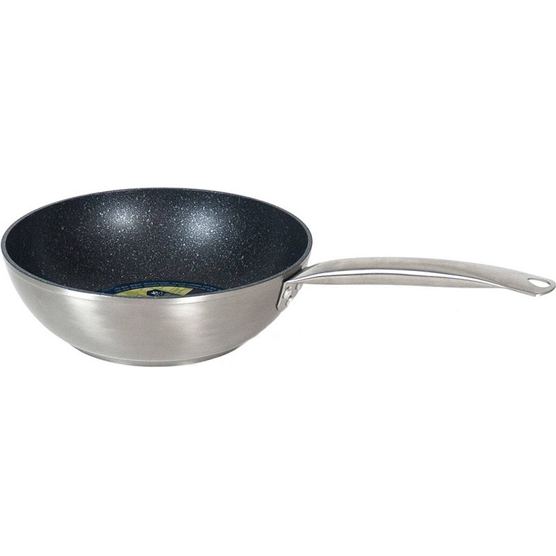 Foto van Aluminium wok/wokpan rila met anti-aanbak laag 29 cm - wokpannen