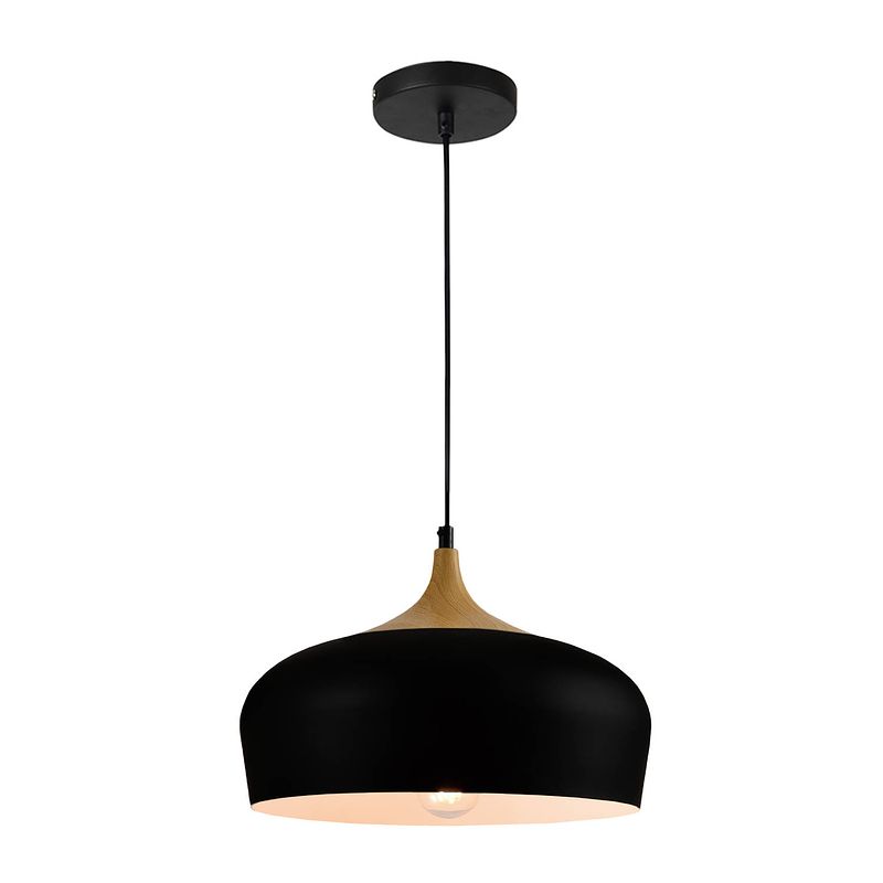 Foto van Quvio hanglamp rond zwart - quv5064l-black