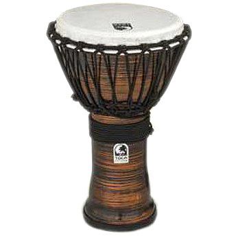 Foto van Toca tf2dj-9sc 9 inch freestyle ii djembe rope tuned copper