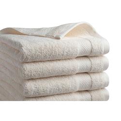 Foto van Katoenen handdoeken crème - set van 6 stuks - 50 x 100 cm