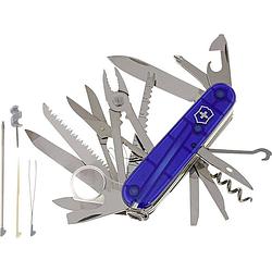 Foto van Victorinox swisschamp 1.6795.t2 zwitsers zakmes aantal functies: 33 blauw (transparant)